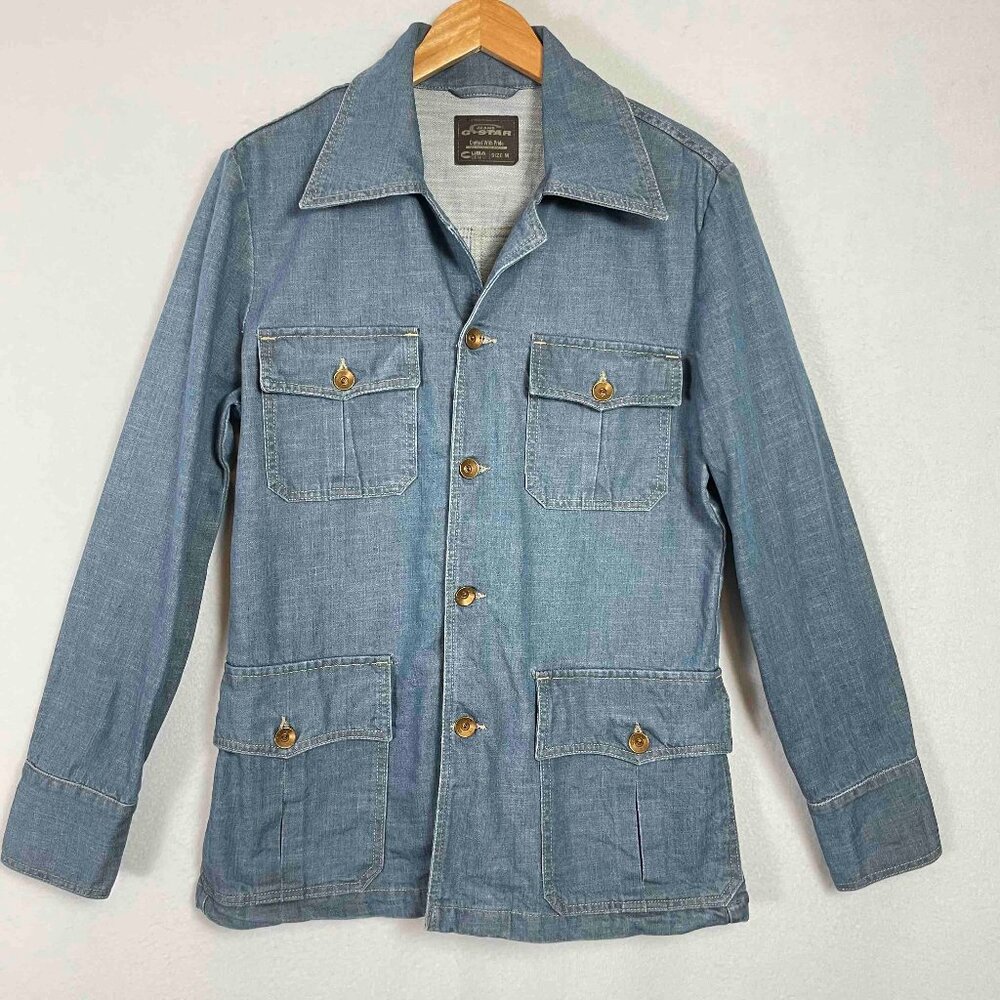 G Star Sahariene Light Wash Denim / Jean Jacket Womens Size M